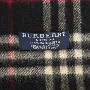 Burberry Black, Cream, and Red Cashmere Plaid Fabric